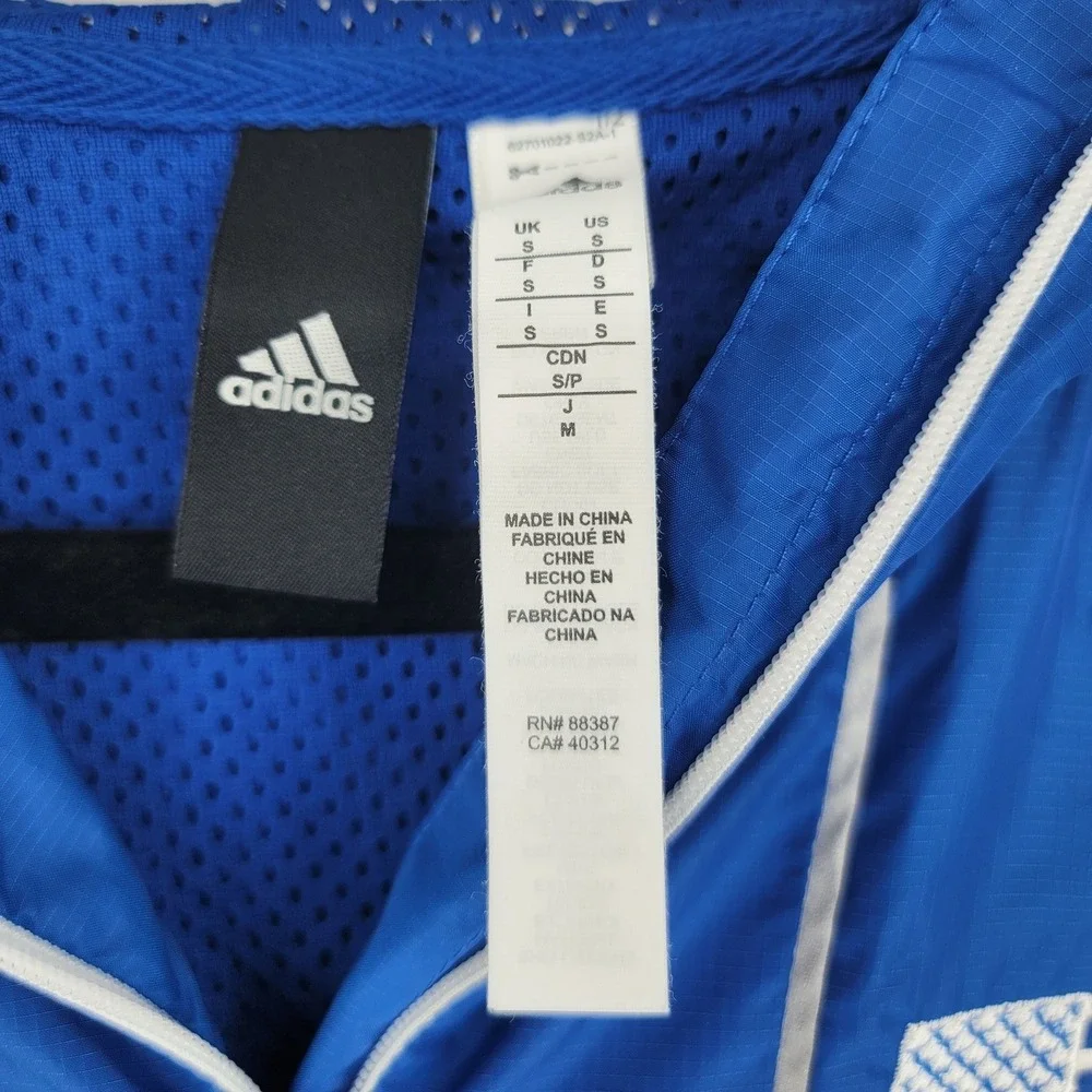 Adidas USA Windbreaker Jacket M Blue Half Zip Hooded Team USA Olympic EUC Size S